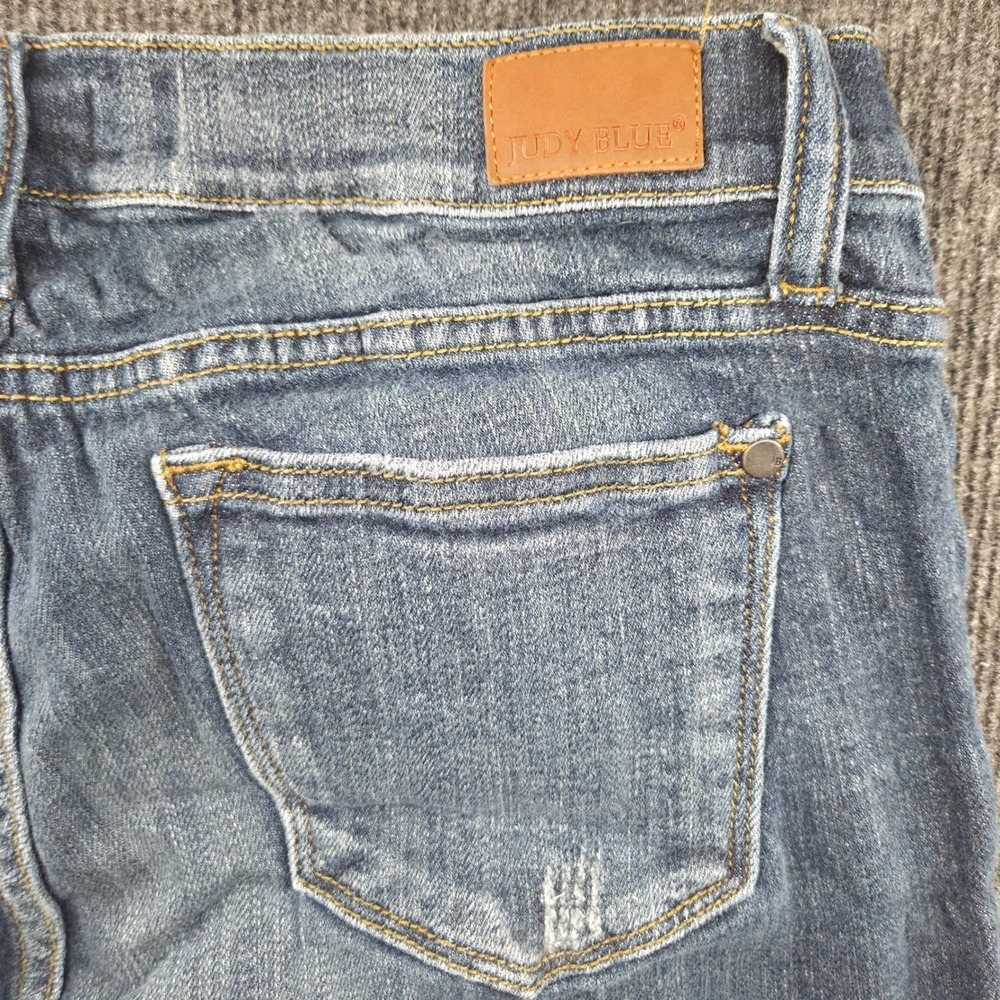 Judy Blue Jeans Womens 15/32 Blue Excellent‎ Distressed Denim Western